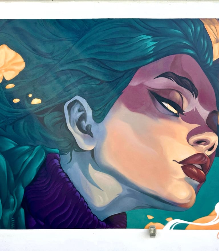 Emerge - Mural en Fort Lauderdale, Florida, festival de street art, arte urbano por Ona Salvador