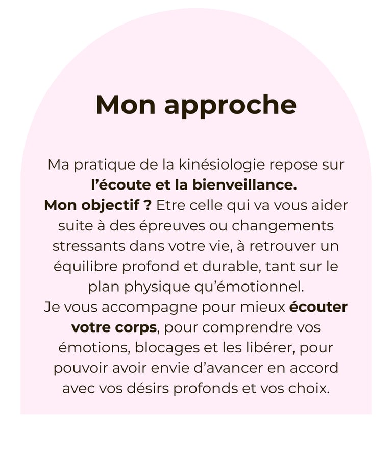 Mon approche Kinésiologie - bienveillance