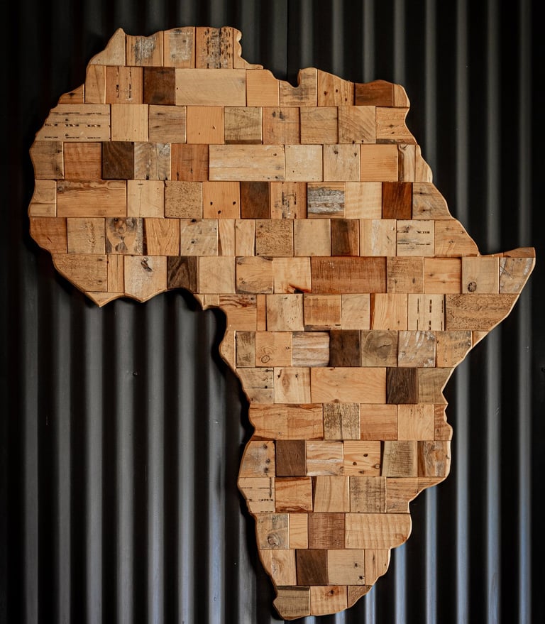 a map of africa with a map of africa