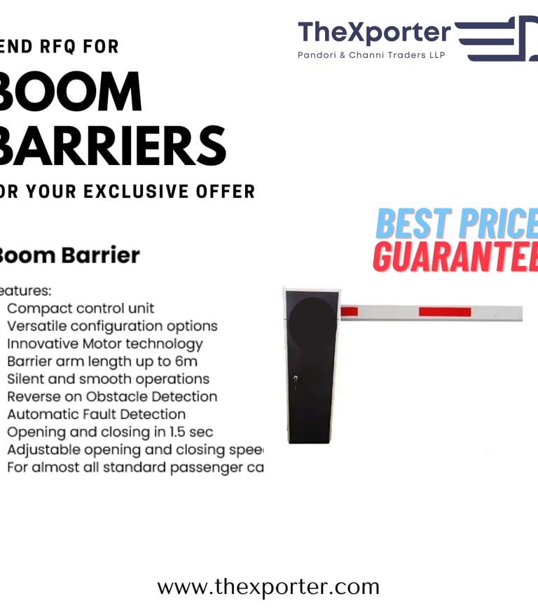 Boom Barriers for parking and traffic management
