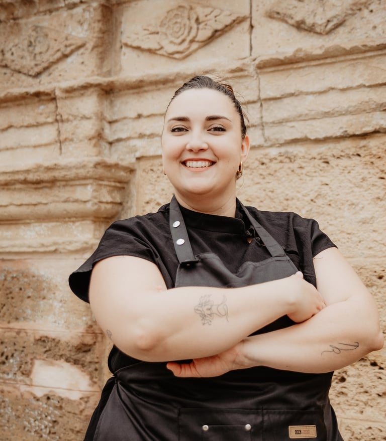 Private chef during a working day in the kitchen