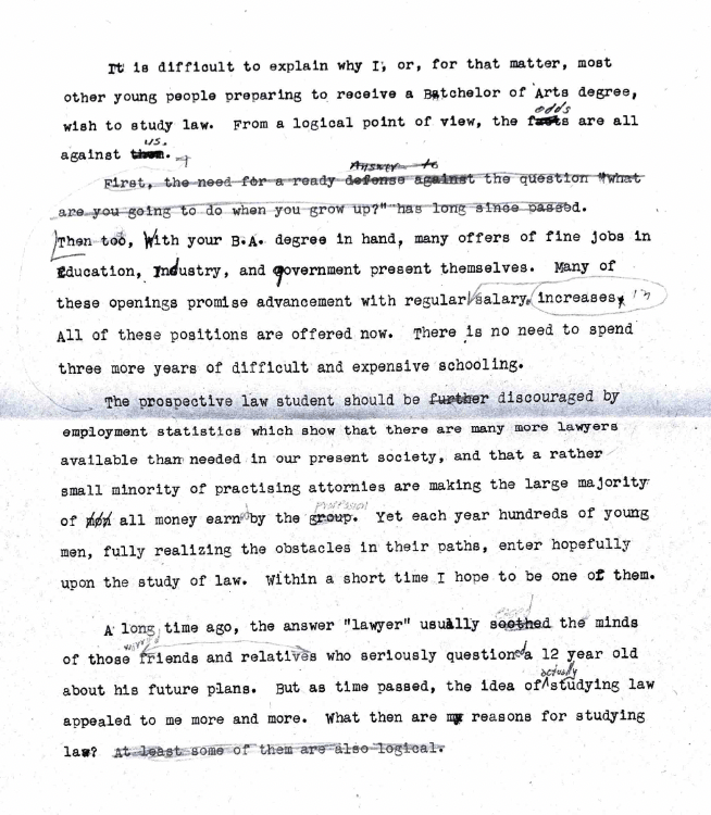 a letter from a letter written in a letterhead