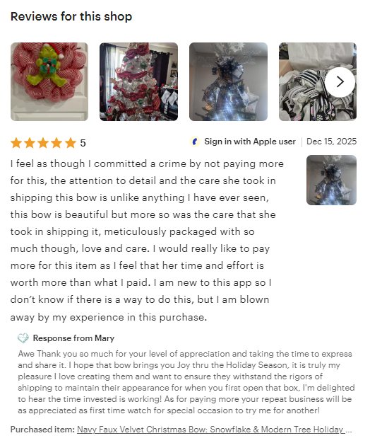 Reviews the best advertising a crafter can get.