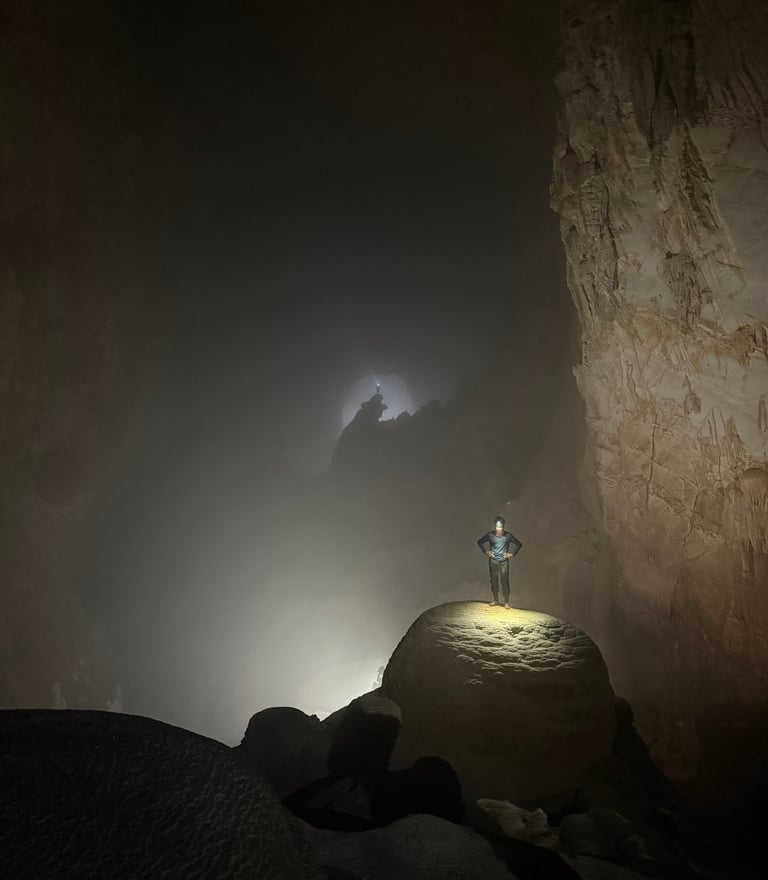 Looking through the Hopes dreams towards Hand of Dog, Son doong cave, Ke bang national park, Vietnam