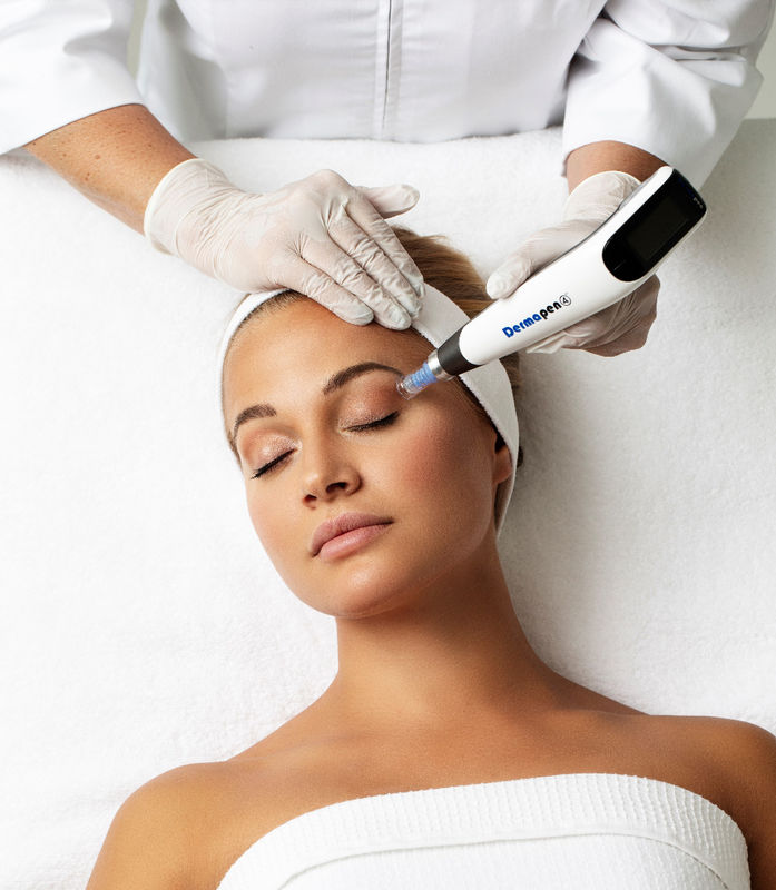 a woman getting a dermapen 4 procedure 