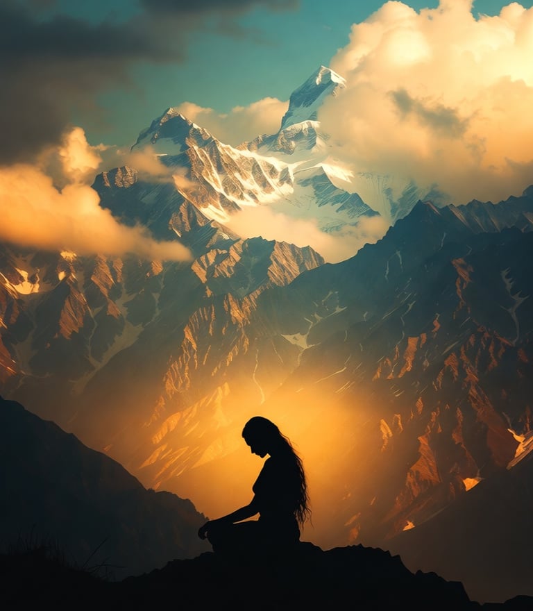 Yogini in meditation