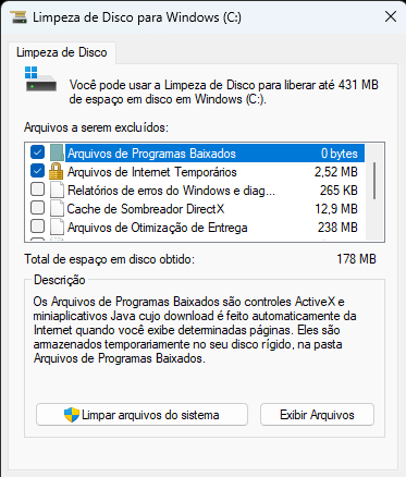 Limpador de disco do Windows
