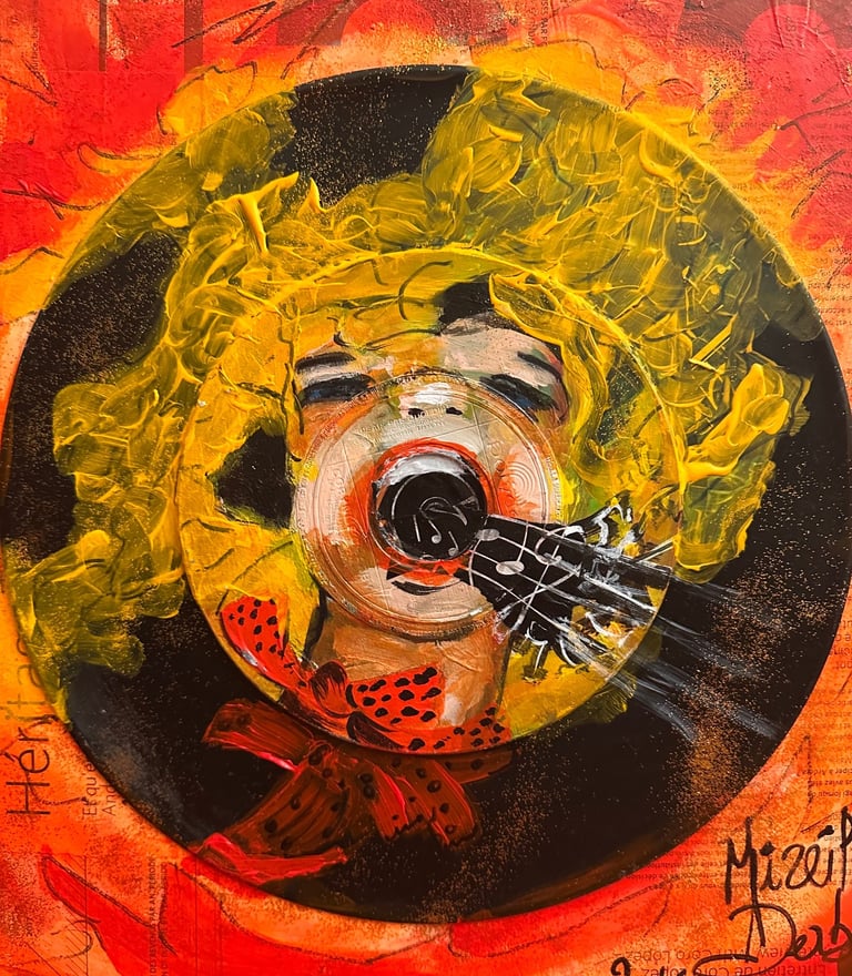 The preliminary painting-mixed media