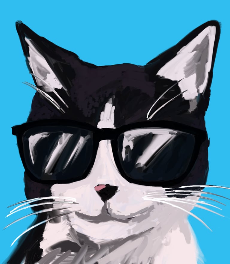 Dibujo en honor a mi antiguo gato ya fallecido en 2023