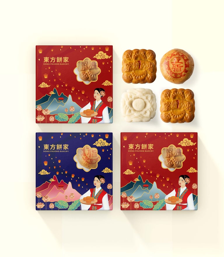 Dong Phuong Bakery mooncake packaging design