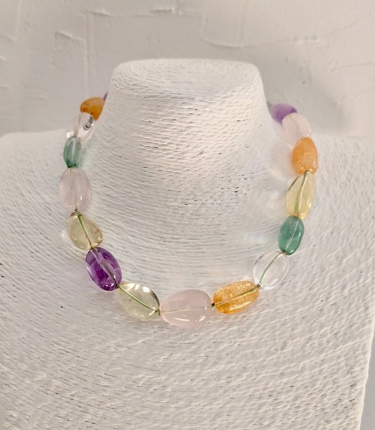 Collana Ametista Naturale Quarzi colorati Amalfi Gioielli Collana Particolare Bon Bon