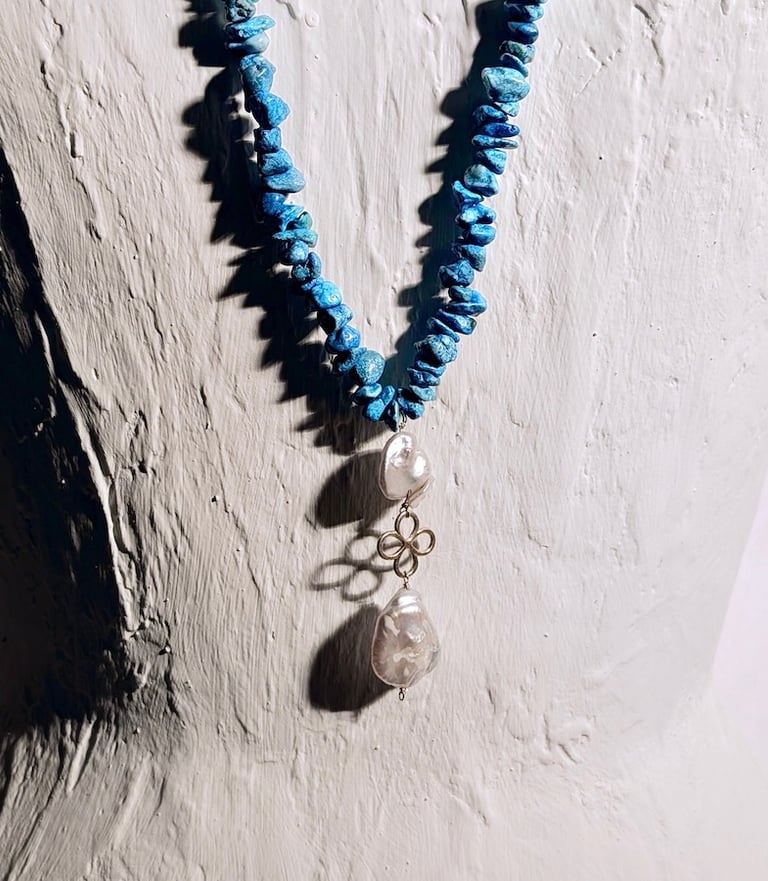 collana capri perle scaramazze e turchese