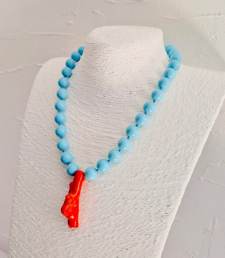 Collana Corallo Montecristo Amalfi Gioielli Collana turchese e corallo naturale