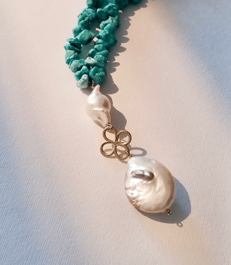 Collana Perle Scaramazze e Turchese Amalfi Gioielli