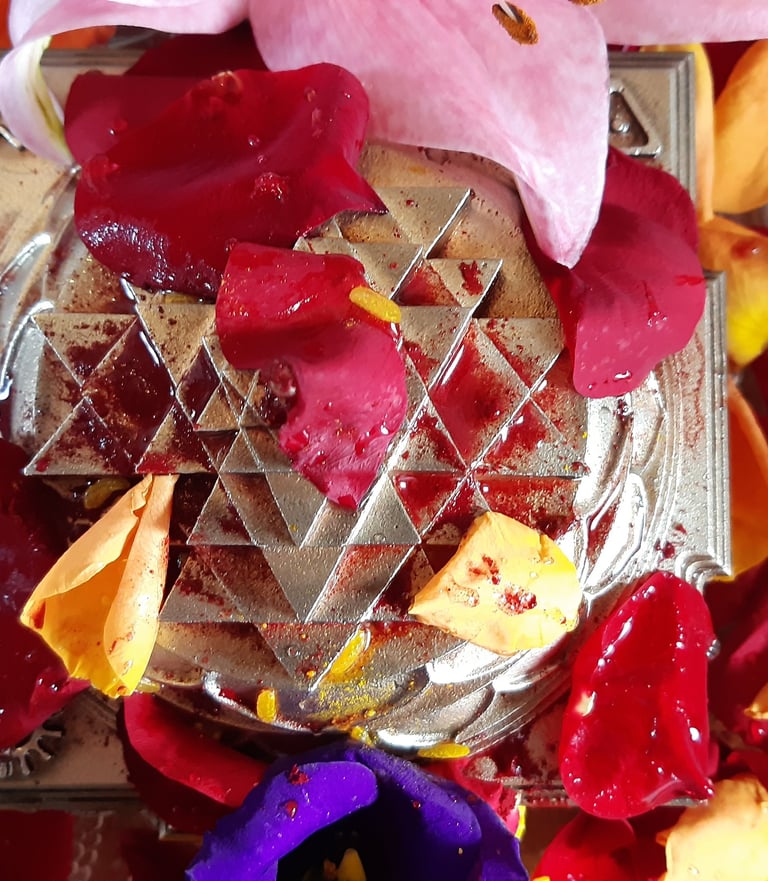 sri yantra used in puja ritual