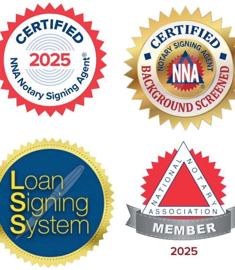 Badges of Cerification through the NNA and Loan signing system