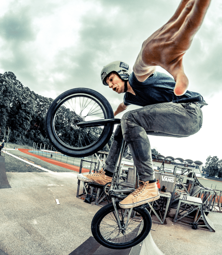a man doing tricks on a skateboard