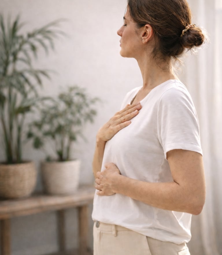 EExercice de sophrologie basé sur la respiration et la conscience du corps