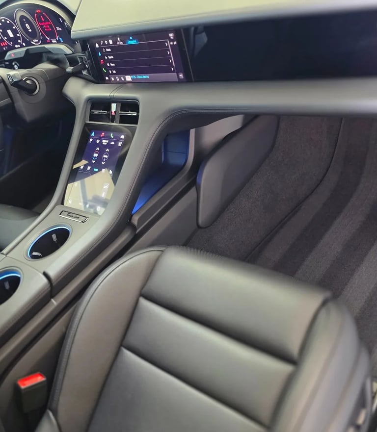 Luxury vehicle interior after professional auto detailing service in Vista, CA by North County Mobile Detail.