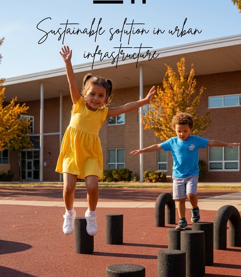 sustainable kidplayground design recycle rubber 