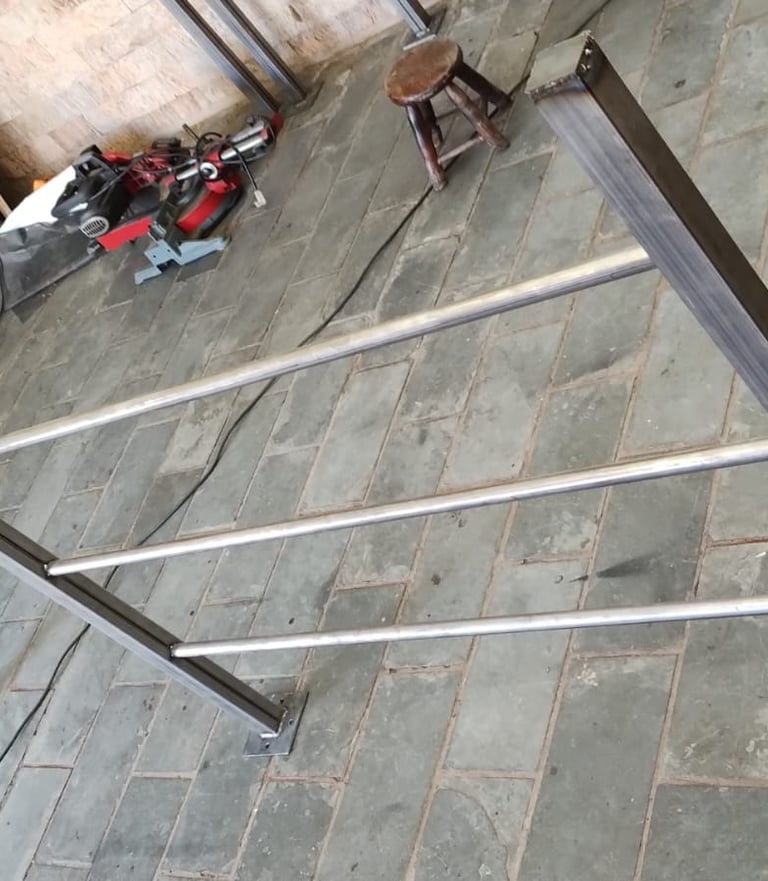 Pré montagem de guarda-corpo