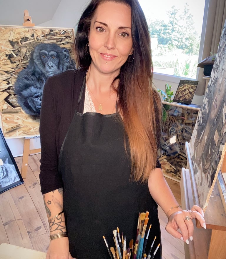 Arwen Dps, pintora contemporánea de la región de Allier, en Auvernia