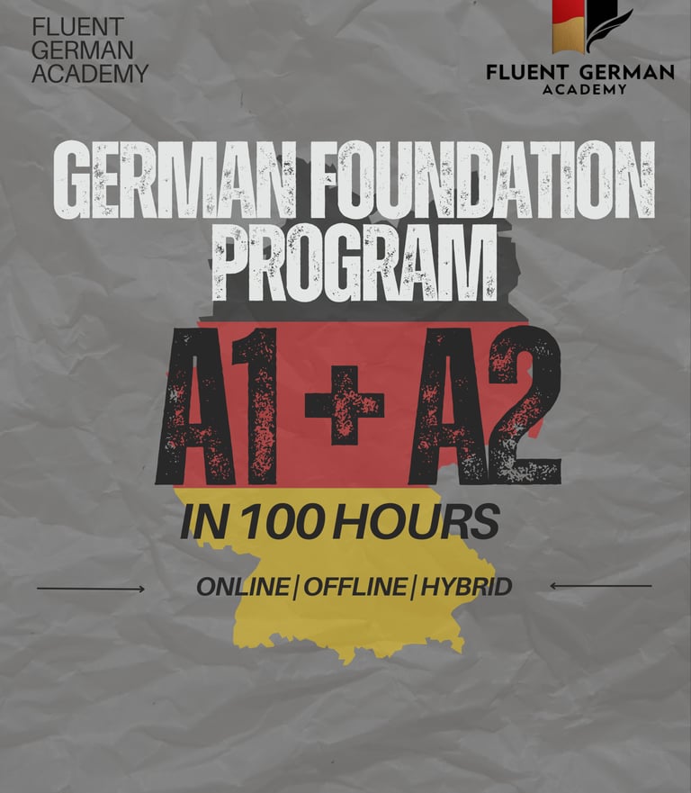 Best German Language Class Chennai A1 plus A2 Level Poster