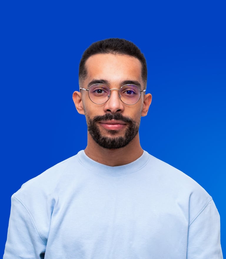 Professional portrait of Med Amine Ghozzi for brand and product design portfolio