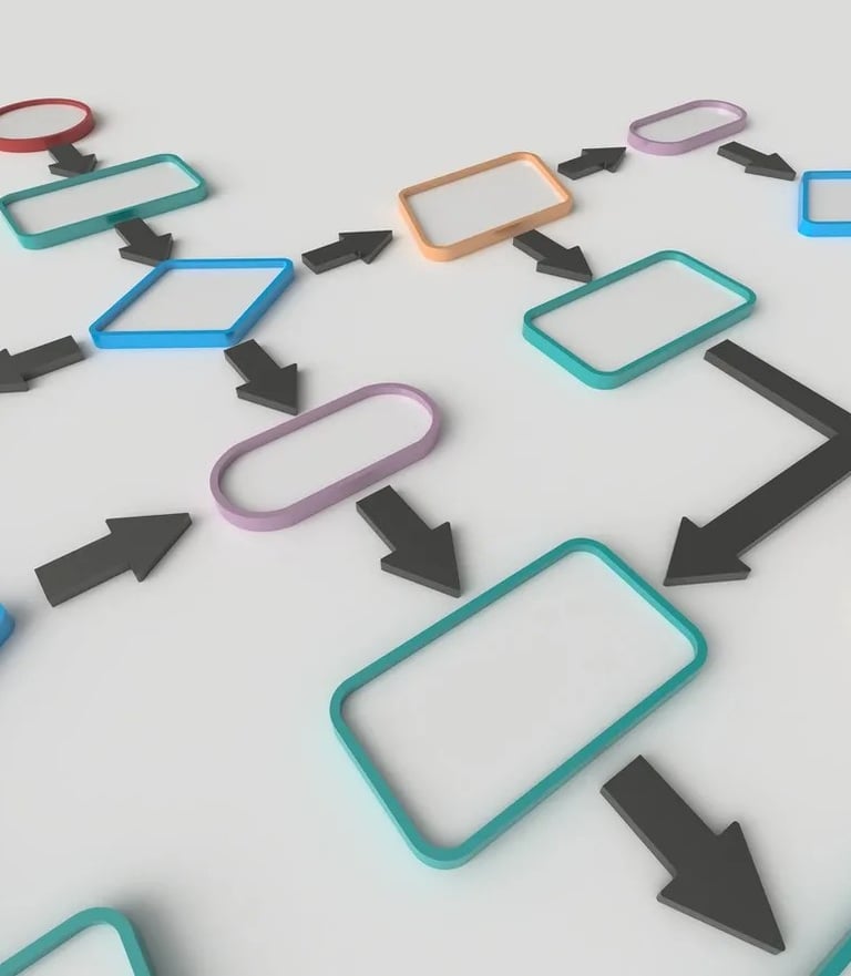 a group of different colored arrows pointing to different directions