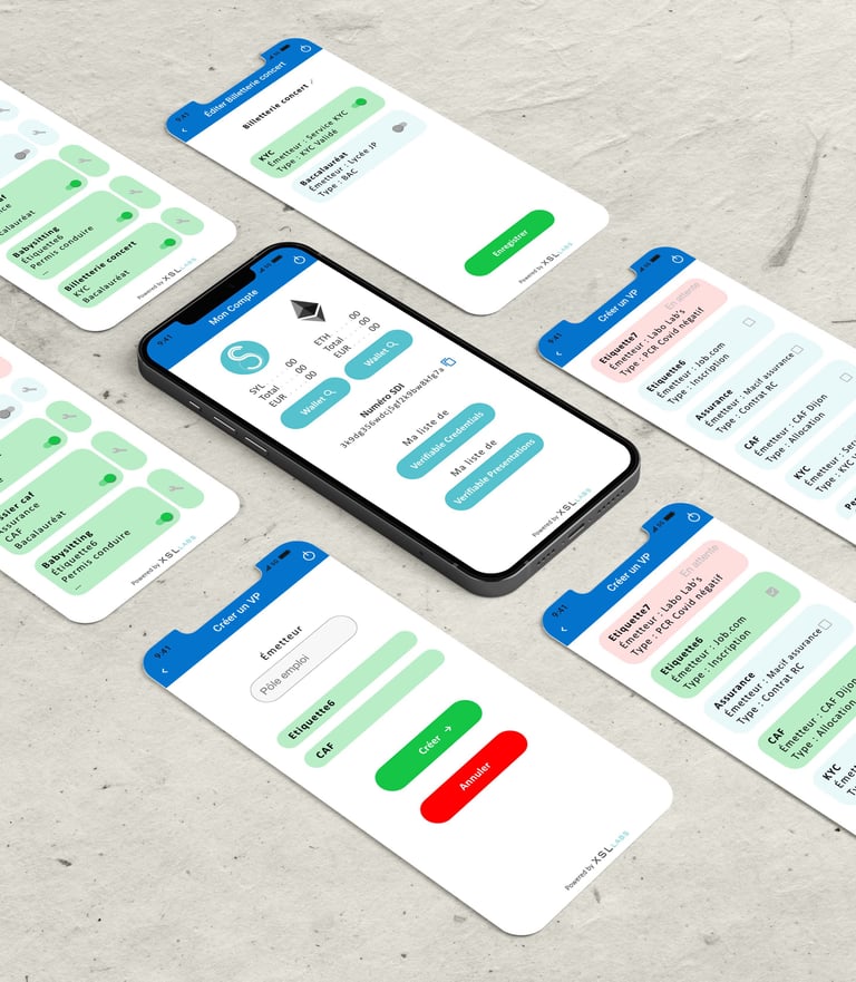 Maquette d application rendu sur smartphone écran gestion et notification