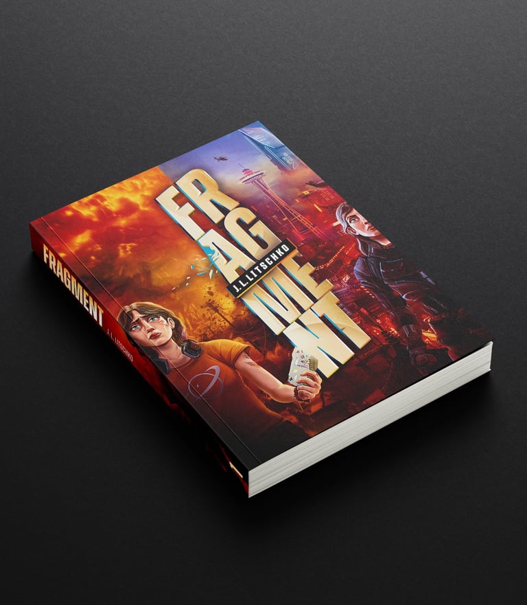 a book cover of a scifi book Fragment