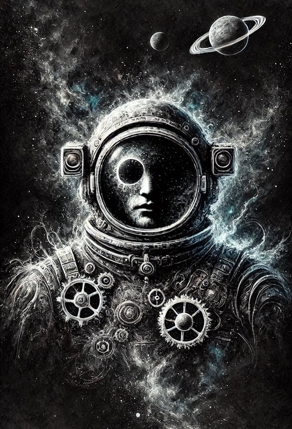 Cool astronaut portrait | simcaart