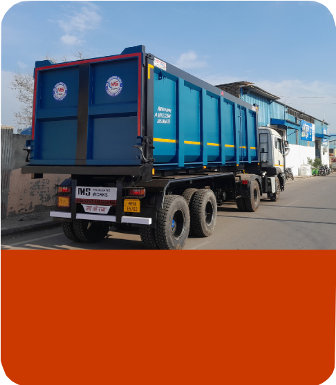 Heavy-duty tip trailer by MS Engineering Works – latest model with high load capacity and robust