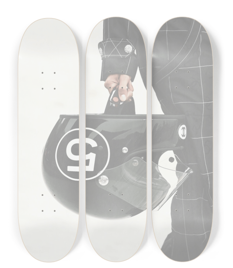 a 3 peice custom skateboard deck wall art custom