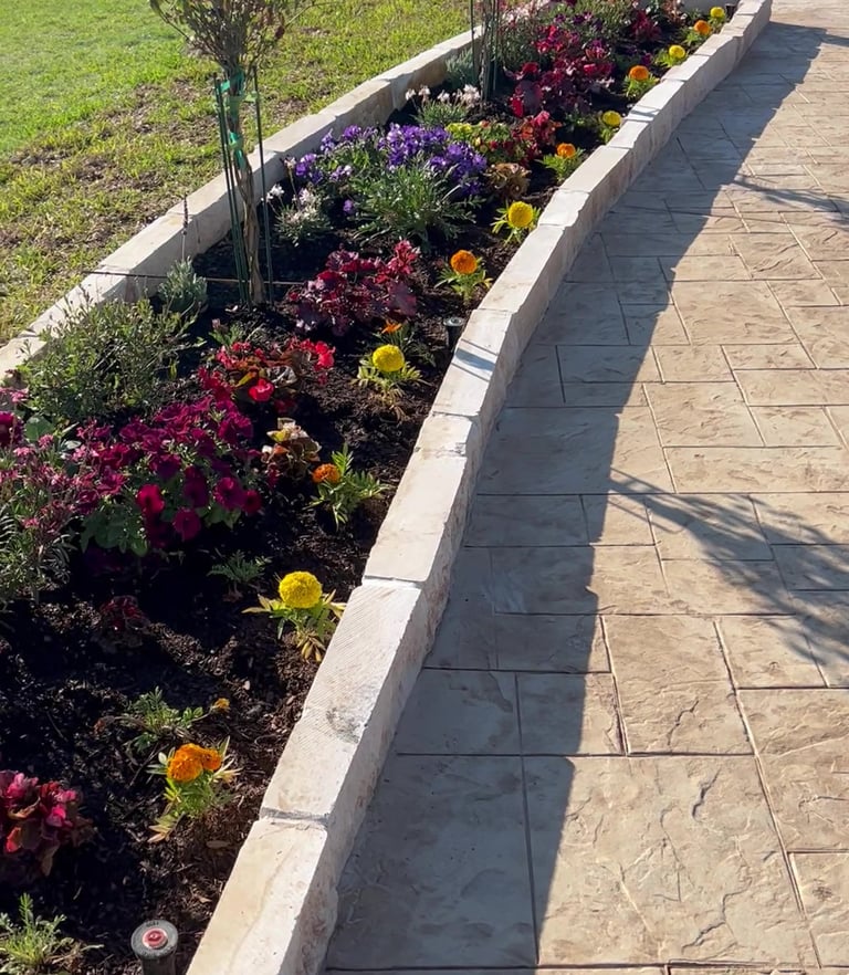 Flower Bed with Sidewalk