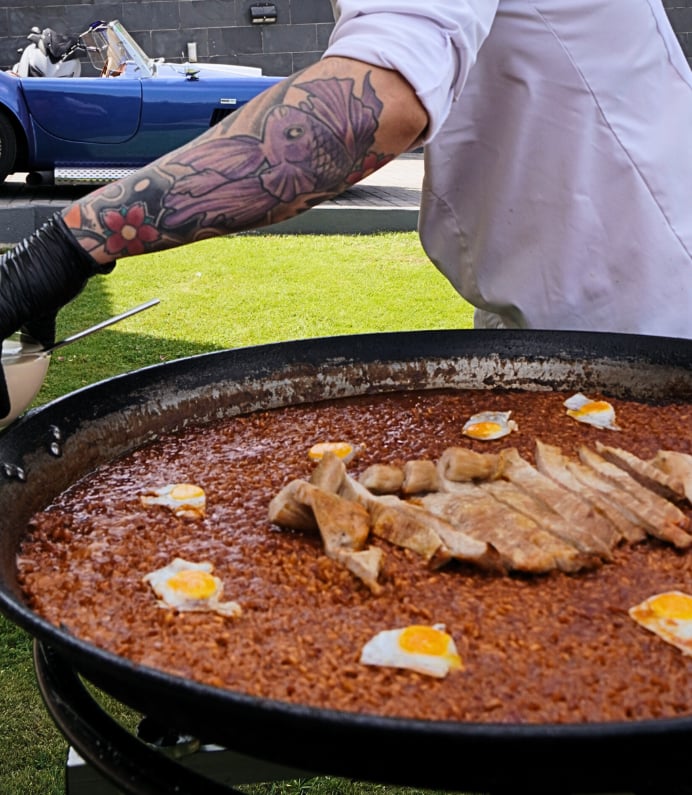 Paella Rollo Privado evento barcelona catering