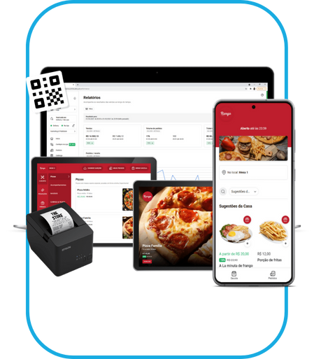 atendimento no balcão com sisema frente de caixa e pdv do Apptron delivery