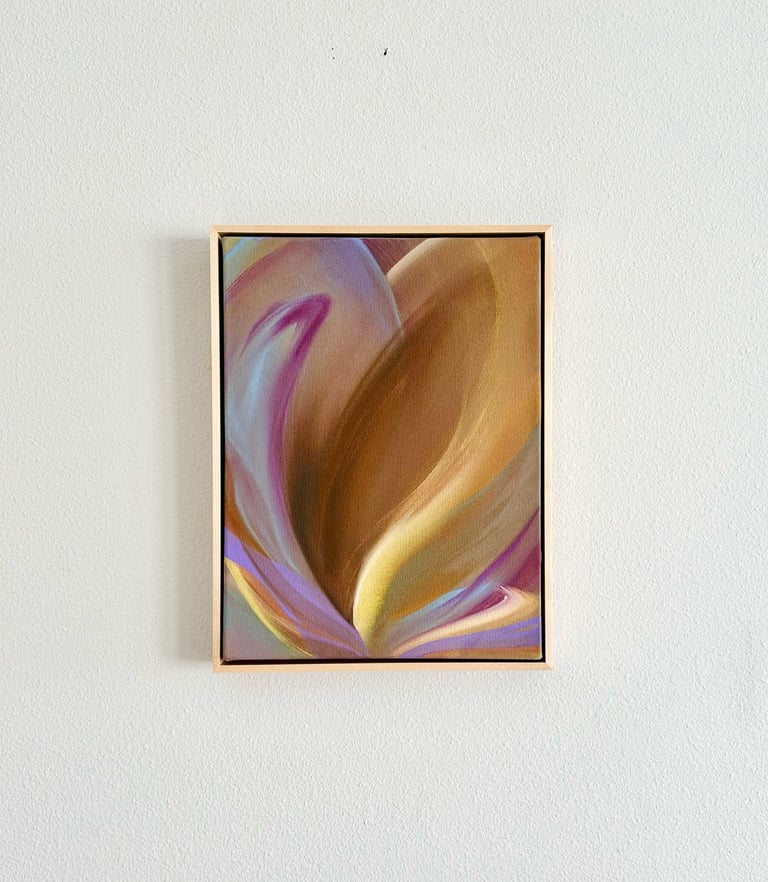 abstract painting by Anya Baboyedova inspired by natural landscapes