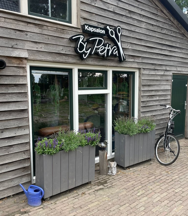 a bicycle parked outside a building with a bicycle