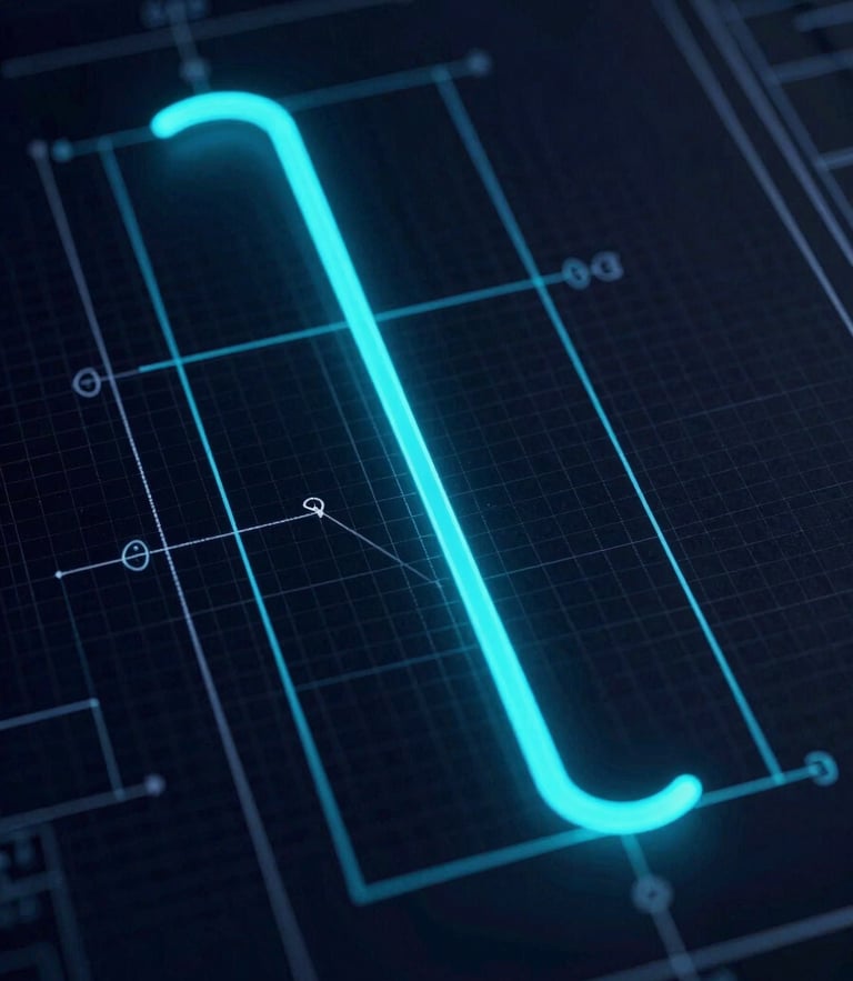 High-precision schematic diagram of a thermodynamic flow simulation, glowing cyan vector lines over a deep obsidian background, technical blueprint style