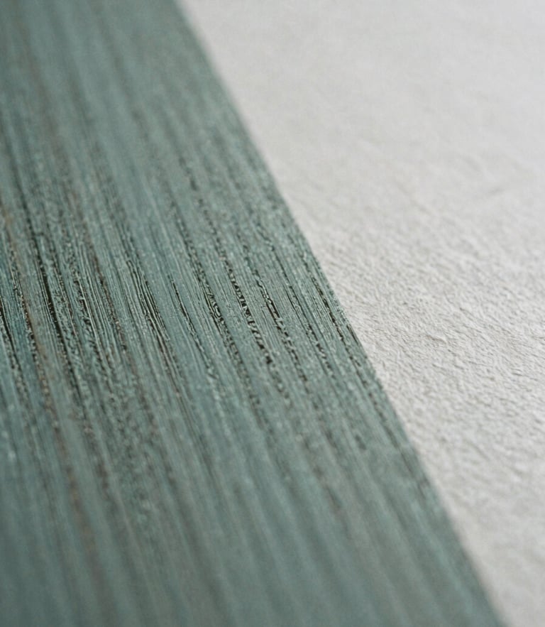 Macro detail of hand-carved wood grain and textured paper in soft morning light, 35mm film style