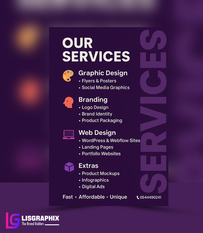 a flyer for a business card or flyer