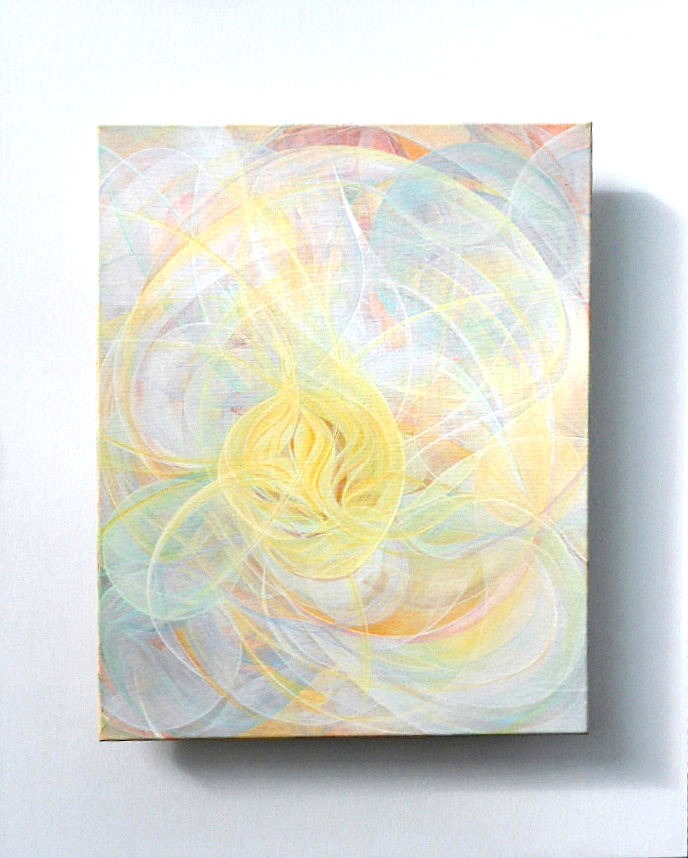 Heart of Gold, a painting with a pastel background.