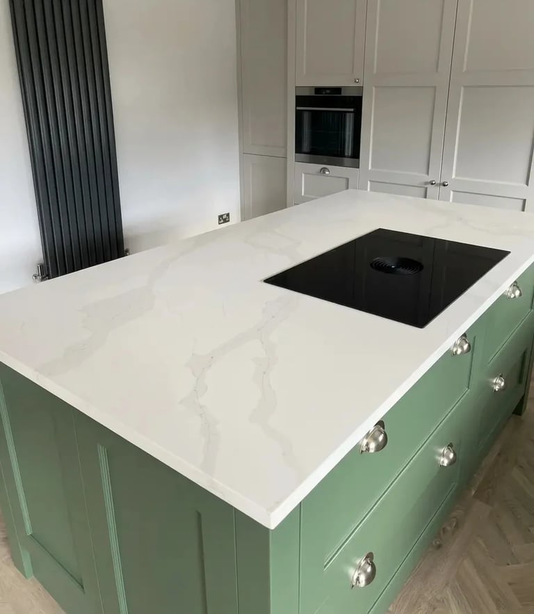 Quartz worktops in Cramlington, templated & fitted by RH Stone Surface