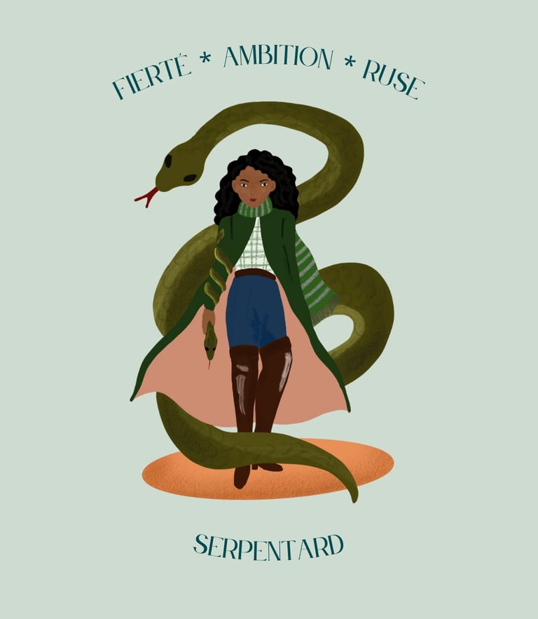 illustration Serpentard - Harry Potter
