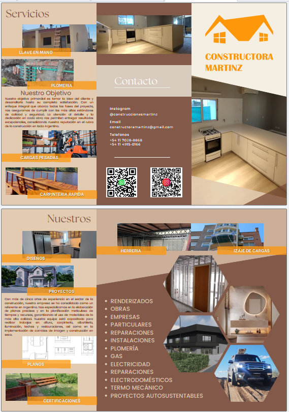 Diseño Tríptico Constructora Martinz