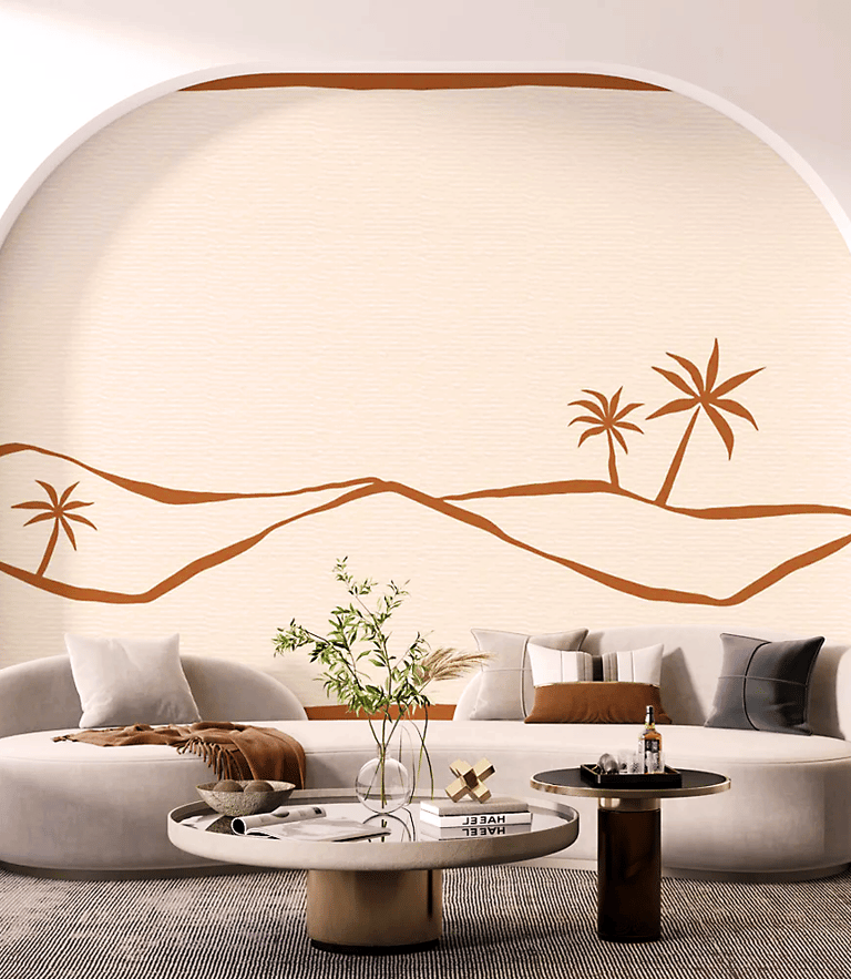 Papier peint design pour intérieur, salon, cuisine, chambre, bureau. 