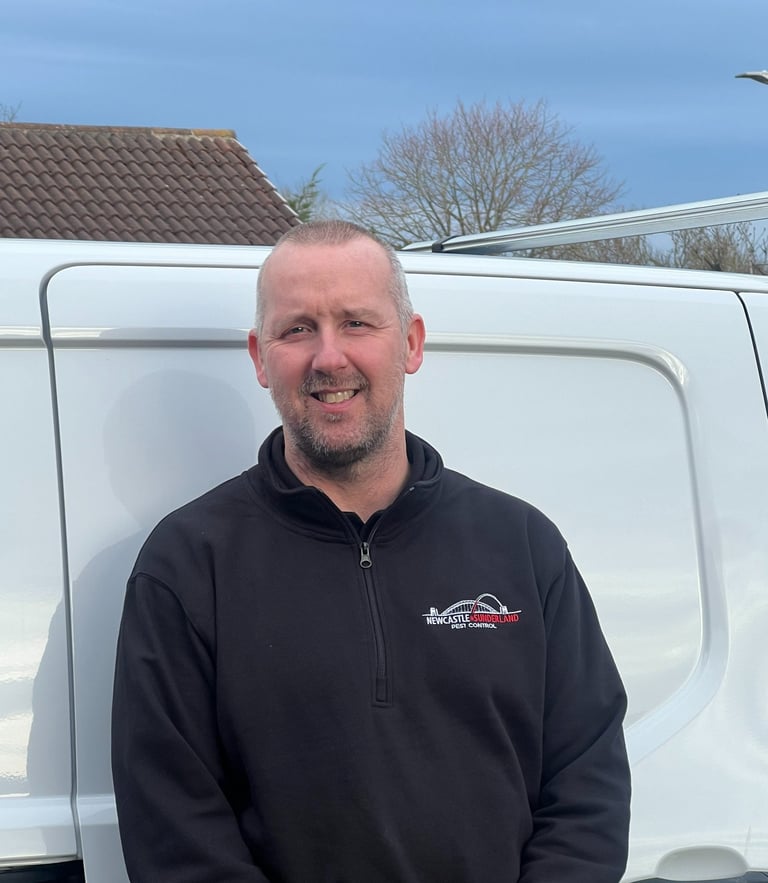 Newcastle and Sunderland Pest Control owner in uniform