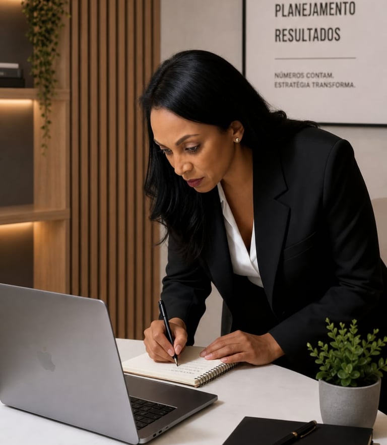 Cristiane, especialista em BPO Financeiro, realizando atendimento personalizado