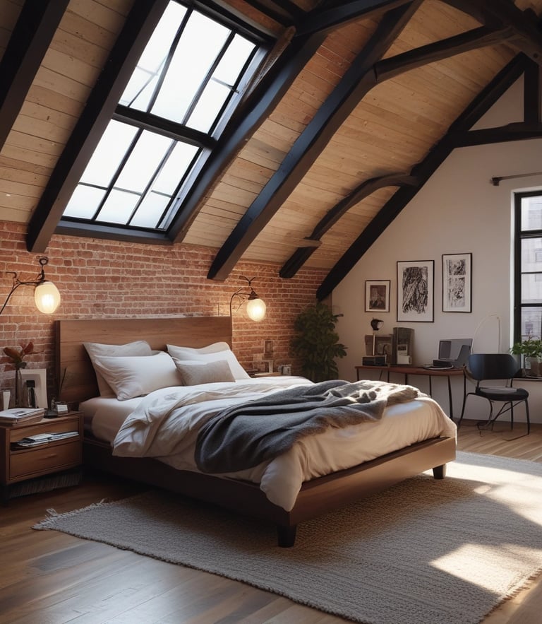 Photo of a loft space being converted with roof raised and new staircase installed.